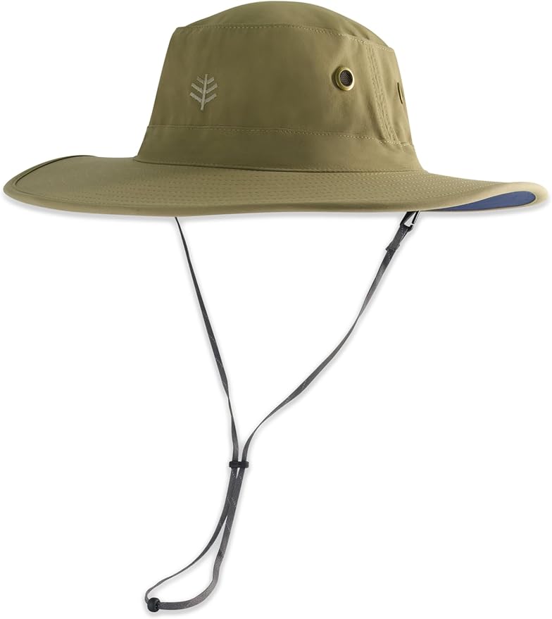 Men's Shapeable Wide Brim Hat - UPF 50 Sun Protection - Maximum Coverage on Your Next Adventure - Sun Fearless Leo Hat-VerdiqueGarden