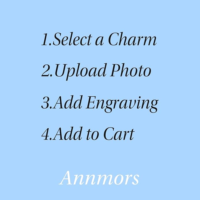 Annmors Personalized Photo Charm for Bracelet Necklaces,925 Sterling Silver Charm Love Heart Shaped Engraved Customize Picture Gift for Birthday Mother's Day Christmas,Bead Charms Jewelry for Women