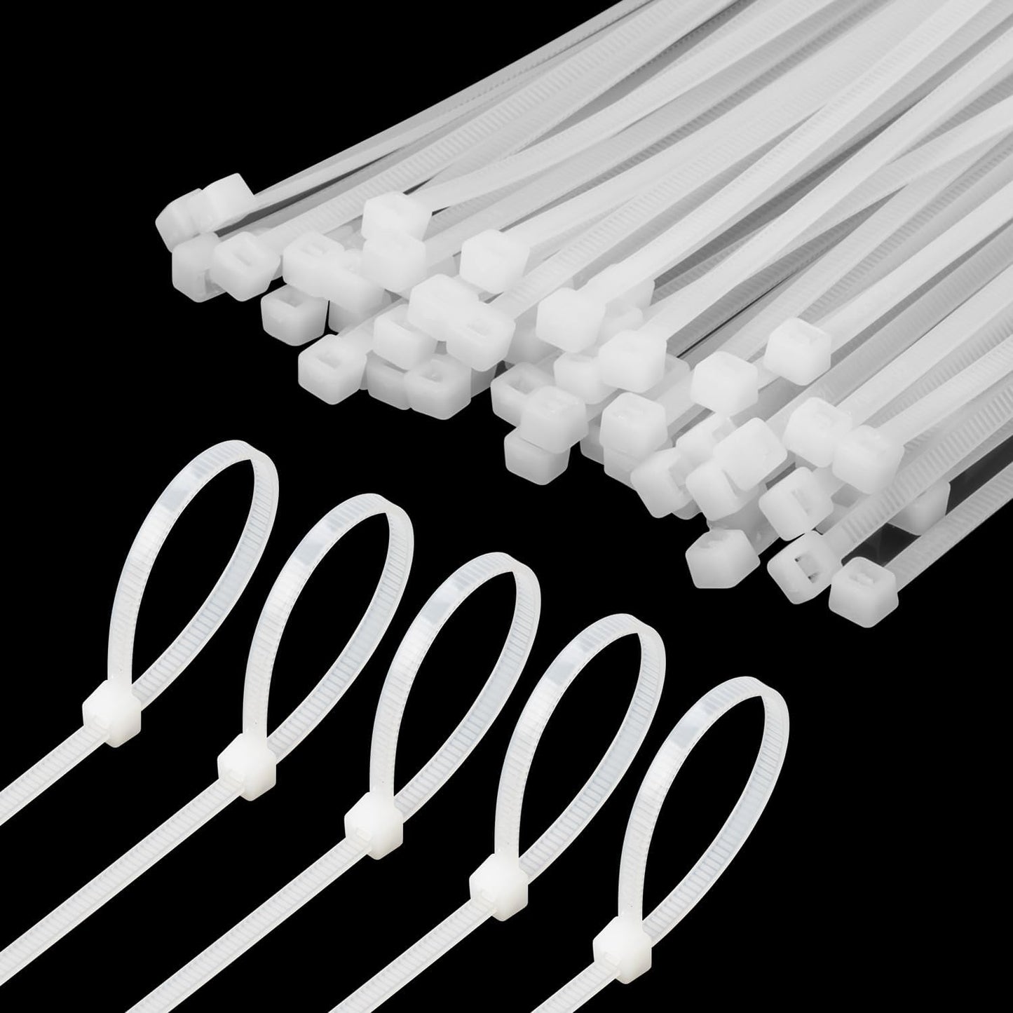 8 Inch White Zip Tie 1000 PCS, 40 Lbs - Small to Medium Zip Tie, Nylon PA66 UV Resistant Cable Tie Heavy Duty for Indoor and Outdoor Use - Ideal for bundling and securing objects-VerdiqueGarden