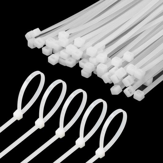 8 Inch White Zip Tie 1000 PCS, 40 Lbs - Small to Medium Zip Tie, Nylon PA66 UV Resistant Cable Tie Heavy Duty for Indoor and Outdoor Use - Ideal for bundling and securing objects-VerdiqueGarden