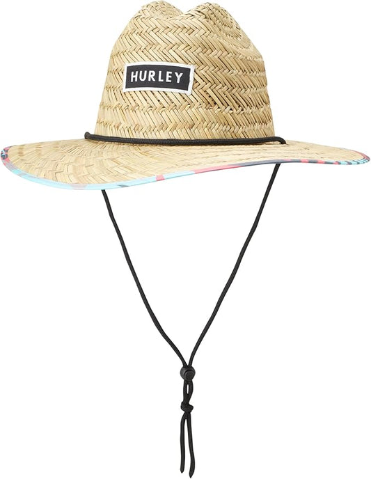 Hurley Men's Straw Hat - Bayside Lifeguard Straw Sun Hat-VerdiqueGarden