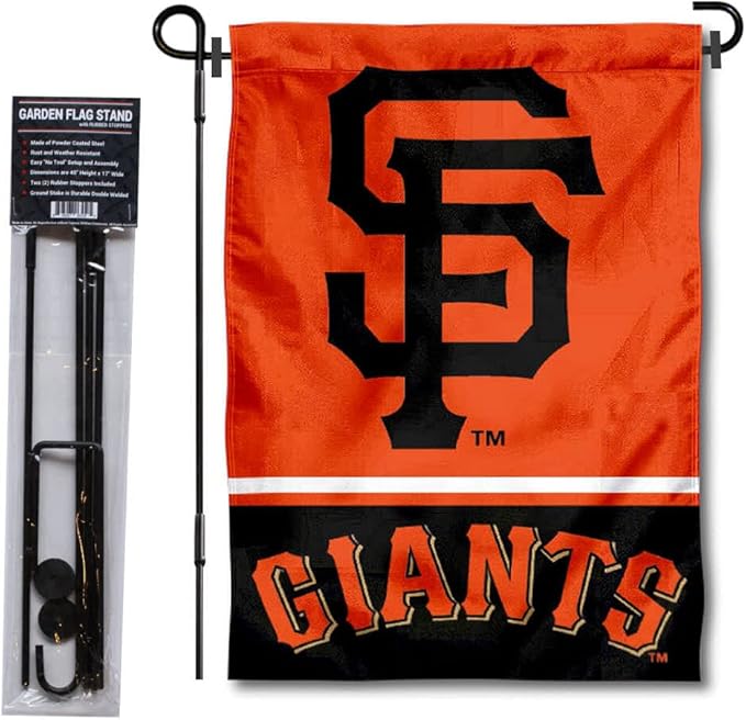 WinCraft San Francisco Giants Garden Flag with Stand Holder-VerdiqueGarden
