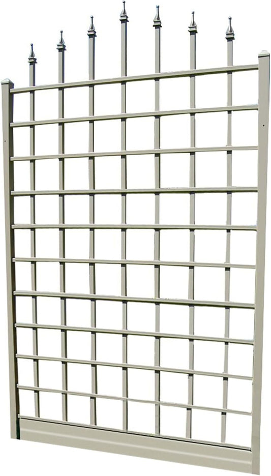 Dura-Trel Winchester 57 x 95 Inch PVC Vinyl Outdoor Garden Patio Trellis, with Wall Mounting Screws, White-VerdiqueGarden