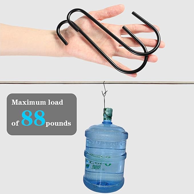 Vindar 3 Pack 6 Inches Bird Feeder Hook Heavy Duty Big S Hooks Hangers for Kitchen, Office, Wind Chimes, Lanterns, Gardening Tools, Hummingbirds Feeders, Bird House, Lanterns-VerdiqueGarden