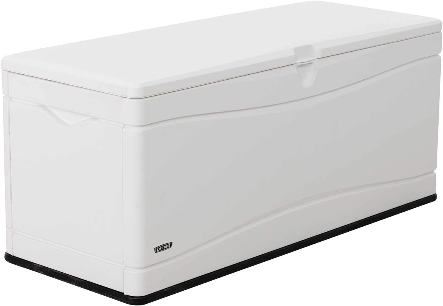 LIFETIME Outdoor Storage Deck Box, 130 Gallon, Arctic White, Lockable, UV-Protected, for Decks and Marine Docks-VerdiqueGarden