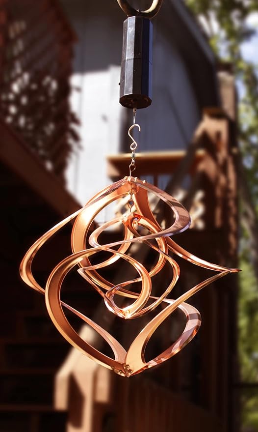 Red Carpet Studios Cosmix Copper Double Wind Sculpture, Small (31058), 14 Inch-VerdiqueGarden