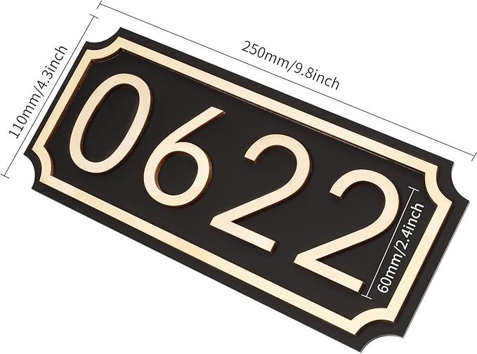 House Numbers for Outside, Address Plaques, Mailbox Numbers, Two Sets of Numbers from 0-9, Personalized Address Signs for House, Mailbox, Apartment, Office, Hotel, Classroom, Garden. Decorative Numbers Plaque.-VerdiqueGarden
