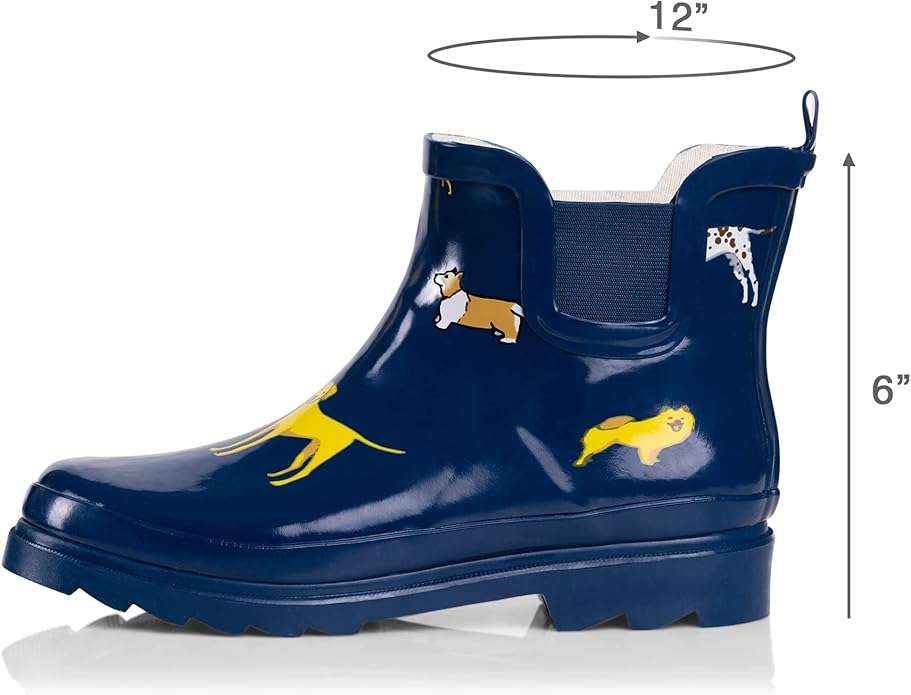 NORTY - Womens Ankle Rain Boots - Ladies Waterproof Winter Spring Garden Boot runs ½ size large-VerdiqueGarden