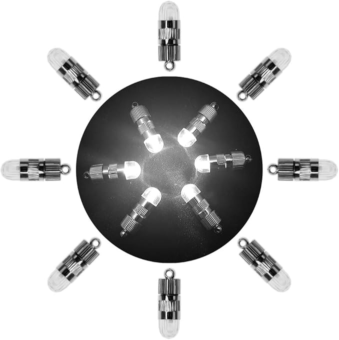 SumDirect Pack of 12/30/50/100 Colorful LED Mini Non-Blinking Lights for Paper Lanterns Balloons Floral Wedding Halloween Christmas Party Decoration Centerpieces (12, White)-VerdiqueGarden