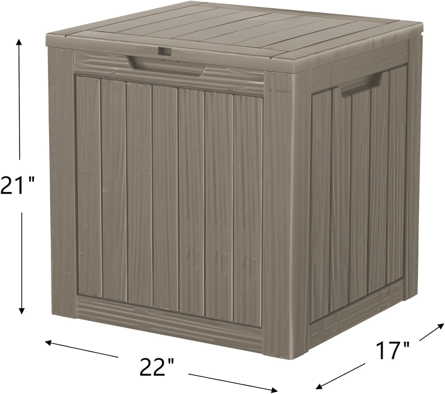 30 Gallon Double-Wall Resin Deck Box - Lockable Waterproof Outdoor Storage Box, 515bs Capacity & Doubles as Seating for Patio Furniture - Garden Tools, Pool Accessories (Brown)-VerdiqueGarden