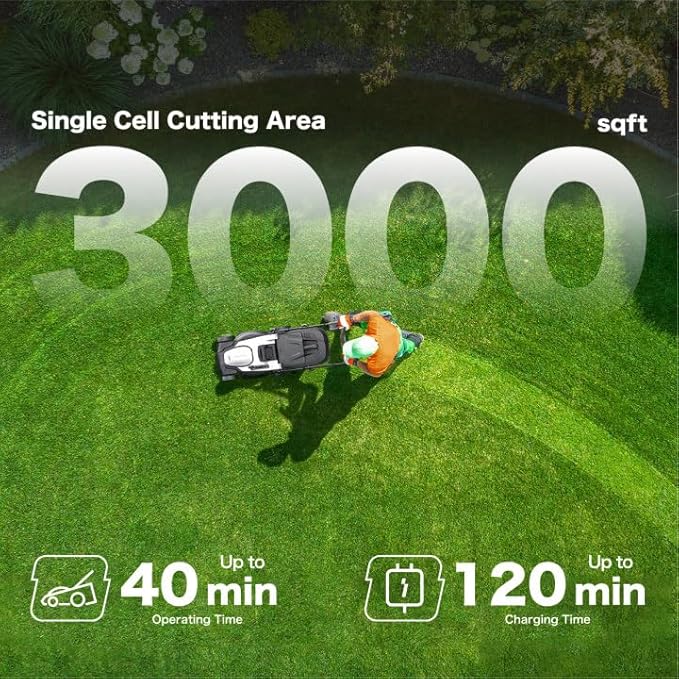 Litheli 18-inch 40V Brushless Lawn Mower for Garden Yards, Lightweight Cordless Lawn Mower Battery Powered with 6-Position Height Adjustment, 2x4.0Ah Battery Include-VerdiqueGarden