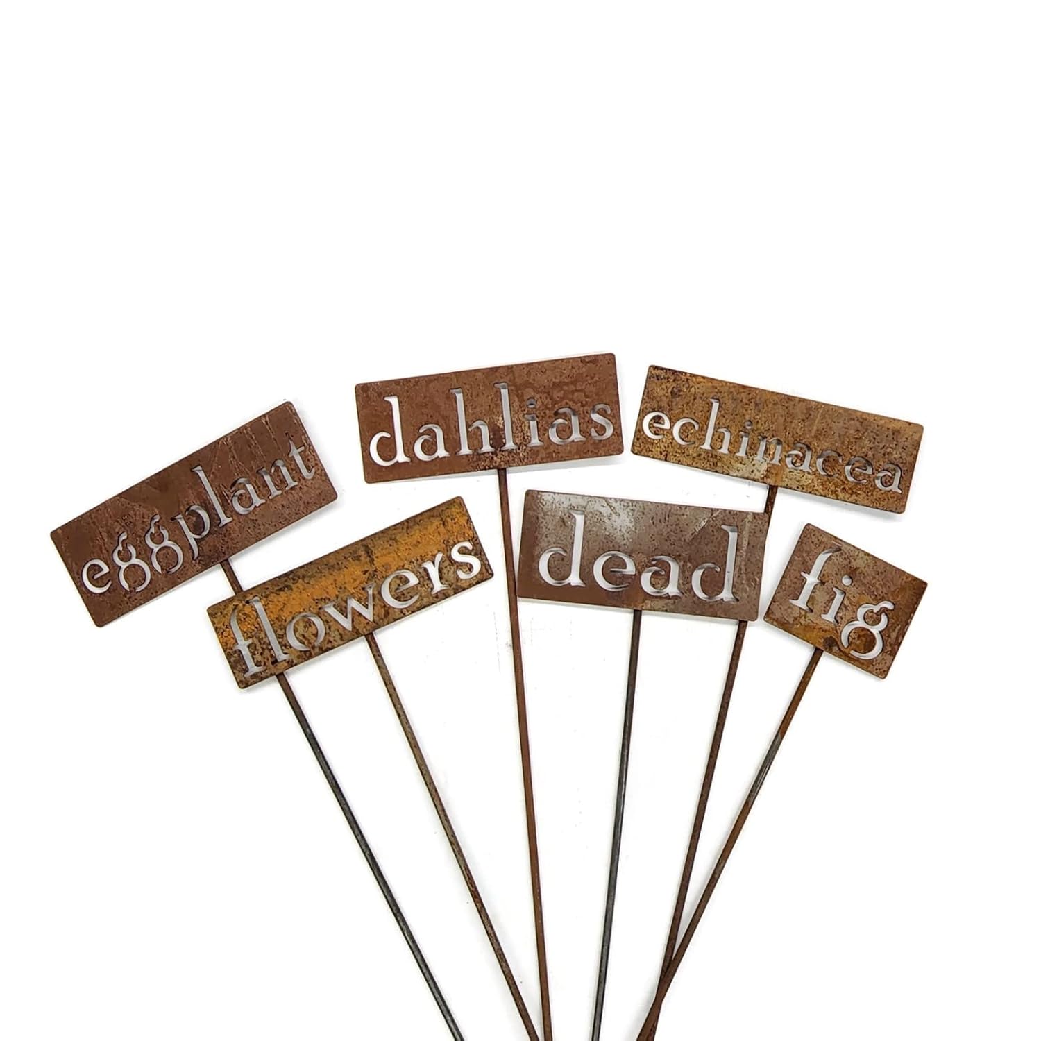 Classic Metal Garden Markers 19 Inches Tall (elderberry, Naturally Rusted)-VerdiqueGarden