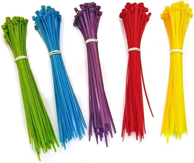 4 Inch Red Zip Ties (1000 Pieces), 18lb Strength, Nylon Cable Wire Ties