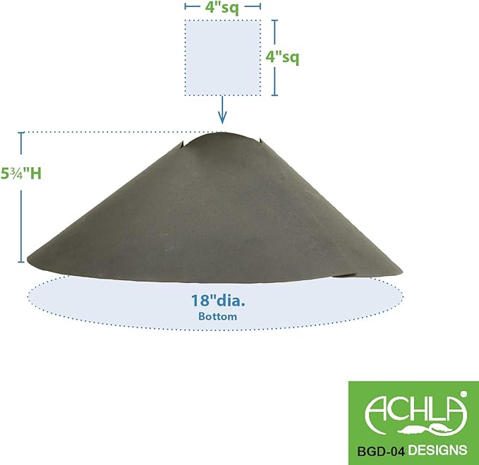 Achla Designs Squirrel Deflector For 4 by 4 Post, Black-VerdiqueGarden