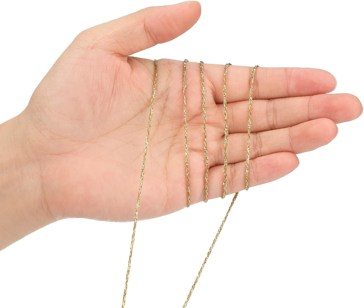 KINGLAKE Gold Twine String,Christmas Metallic Gold Twine String Bakers Twine for Gift Wrapping and Crafts,328 Feet 1.5mm Gold Glitter String Thread-VerdiqueGarden