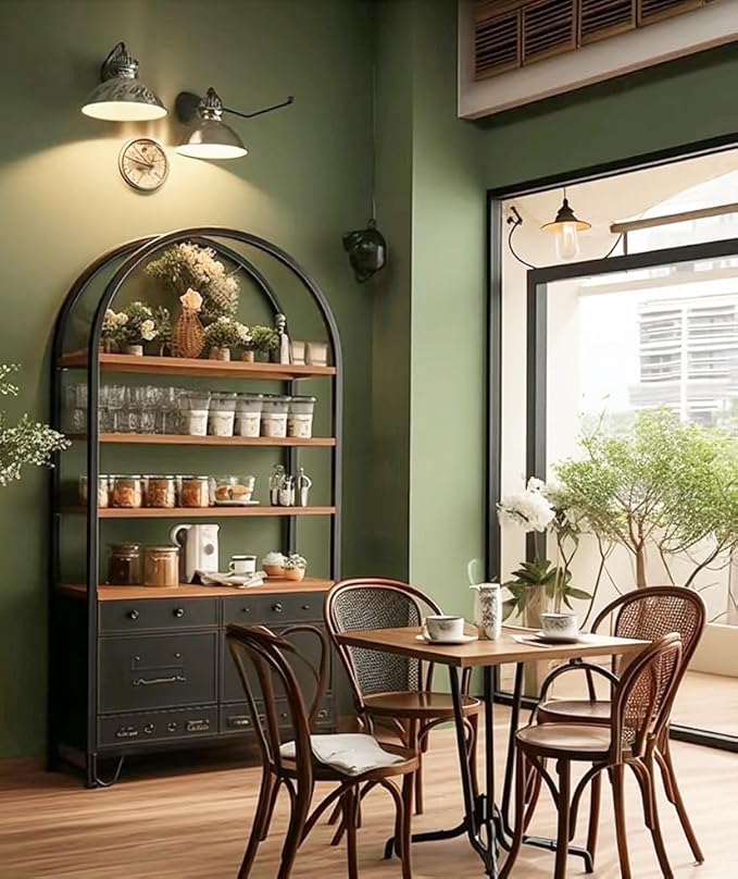 Dimoon 78.7''x17.7'' Green Peel and Stick Wallpaper Contact Paper Modern Self Adhesive Wall Paper Removable Renter Friendly Textured Solid Color Shelf Cabinet Vinyl Roll (78.7''x17.7'',Olive Green)-VerdiqueGarden