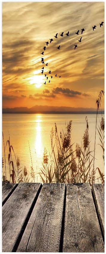 3D Door Stickers Murals - Peel & Stick - PIER - Wallpaper - Self-Adhesive Decals - Removable PVC - Waterproof - Door Poster - Bedroom & Living Room - 37.4" x 84.6"-VerdiqueGarden