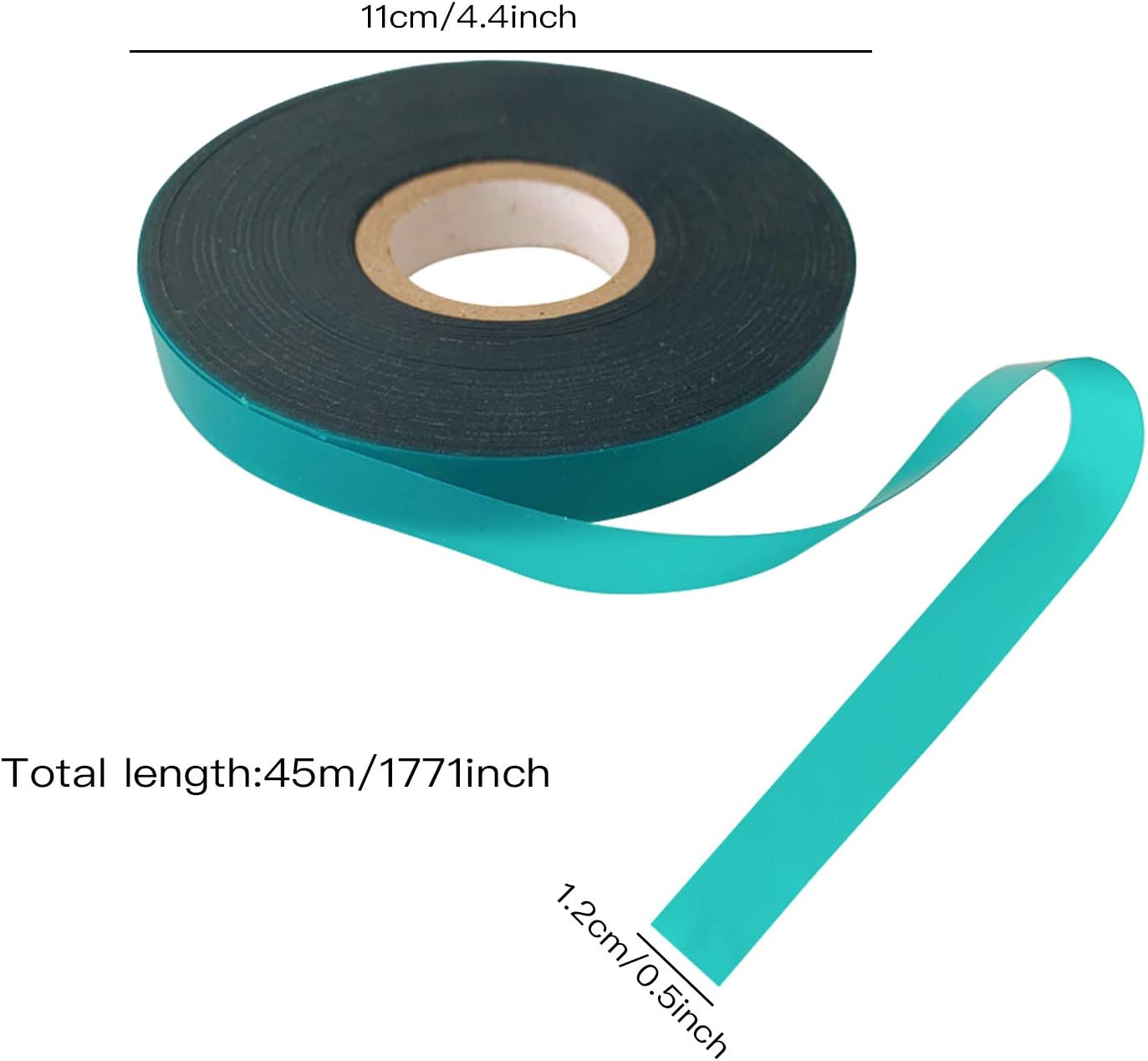 Coobbar Stretch Tie Tape, 0.5 Inch Wide Stretch Tie Tape Garden Tie Tape Thick Plant Ribbon Garden Green Vinyl Stake for Indoor Outdoor Patio Plant Use (600 Feet)-VerdiqueGarden