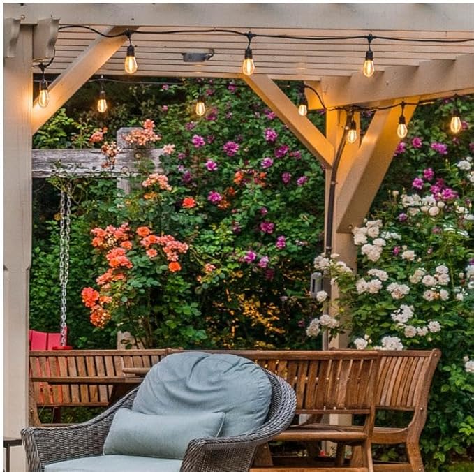 S14 Replacement LED Light Bulbs, Shatterproof & Waterproof 1W S14 LED Bulbs, E26 Base Patio Edison LED Light Bulbs for Outdoor String Lights , Warm White 2200K Plastic 70ML Non-Dimmable 30 Pack-VerdiqueGarden