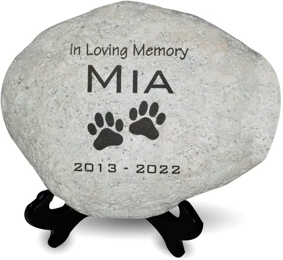 GiftsForYouNow Engraved in Loving Memory Pet Memorial Garden Stone, 11.5 Inch, Pet Loss Gift, Dog Memorial, Temporary Grave Marker, Dog Headstone, Dog Memorial Gift for Loss of Dog-VerdiqueGarden