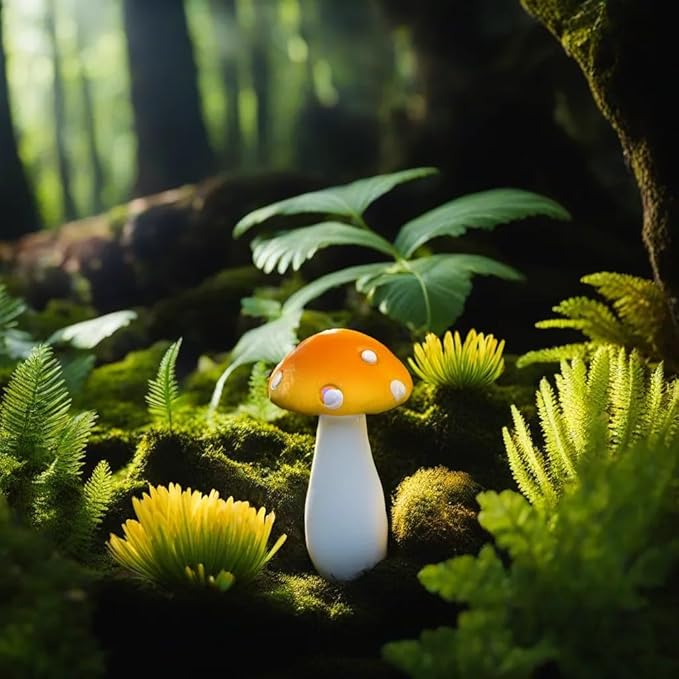12 Pcs 1.5 to 1.8 Inch Resin Mushroom,Cute Mushrooms Fairy Garden Mushrooms Ornaments for Outdoor Decoration,Home Décor,Cake Decoration,DIY Bonsai Craft …-VerdiqueGarden
