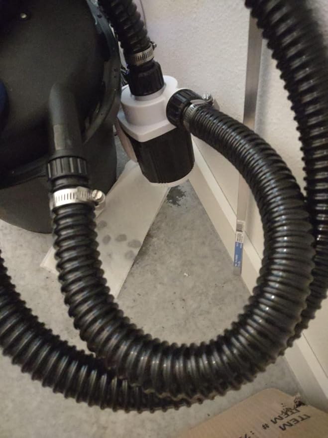 Pond Tubing ID 1” × 50ft Black Corrugated Flexible Reinforced Waterfall Pond Tube Sump Pump Hose, Non-toxic & Kinkproof (50 ft, 1" ID)-VerdiqueGarden