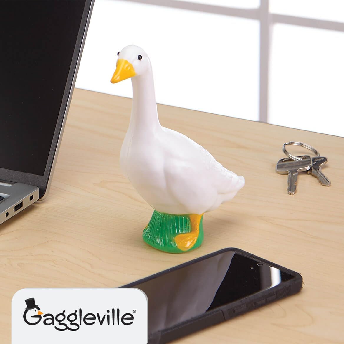 Fox Valley Traders Gaggleville Desktop Goose 7" H Statue-VerdiqueGarden