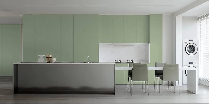 Dimoon 590''x17.3'' Green Skin Peel and Stick Wallpaper Contact Paper Modern Self Adhesive Wall Paper Removable Renter Friendly Textured Solid Color Vinyl Roll (590''x17.3'',Light Green Skin)-VerdiqueGarden