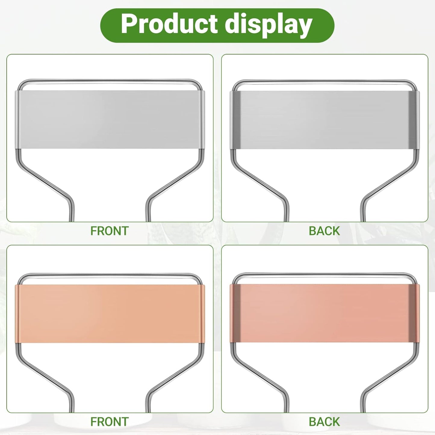 80 Pcs 10" High Plant Labels, Include 40 Copper Metal Plant Tags and 40 Weatherproof Garden Aluminum Markers Bulk with Marker Pen Reusable Seedling Sign Nursery Tag for Outdoor Herb Vegetable Flower-VerdiqueGarden