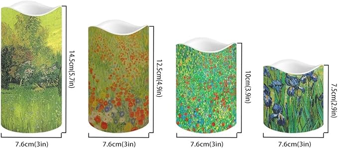 Ystardream Plastic Moving Flickering LED Candles with Remote Color Changing & Timer, 4 Packs Won't Melt Candles for Room Decor Accessories for Christmas Halloween-VerdiqueGarden