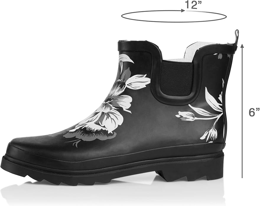 NORTY - Womens Ankle Rain Boots - Ladies Waterproof Winter Spring Garden Boot runs ½ size large-VerdiqueGarden