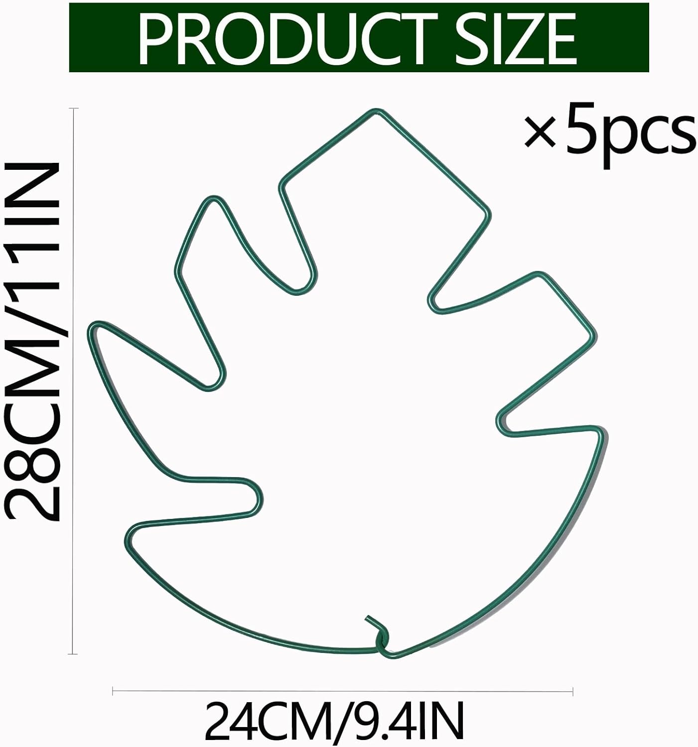 5PCS Green Monstera Plant Stem Support - 11x9.4 Adjustable Fishbone Cactus Stake Holder, Durable, Sturdy Design, Easy Installation, Gentle Grip for Indoor Plants-VerdiqueGarden