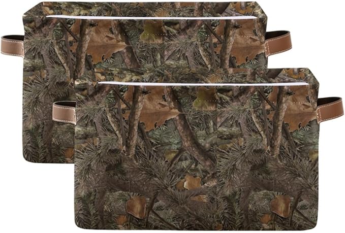 Camouflage Rectangular Storage Basket Organizer Bin Shelf Baskets For Clothes Gifts For Home Office Dorm-VerdiqueGarden