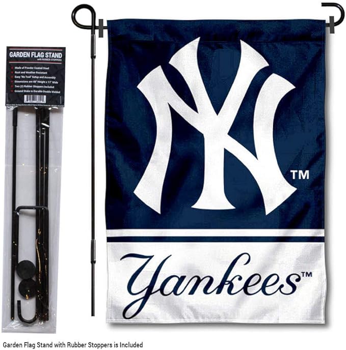 WinCraft NY Yankees Garden Flag with Stand Holder-VerdiqueGarden