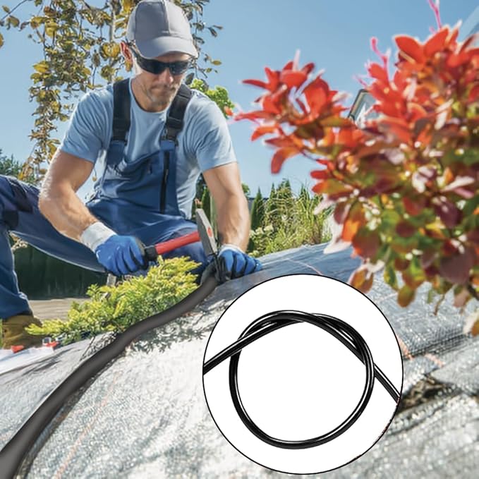 1/4 inch Garden Watering Tube, 4mm Water Tube Irrigation System Hose Blank Distribution Line Plant Drip Automatic Pipe DIY Agriculture Hydroponics Misting Tubing Patio Lawn Yard Greenhouse Outdoor-VerdiqueGarden