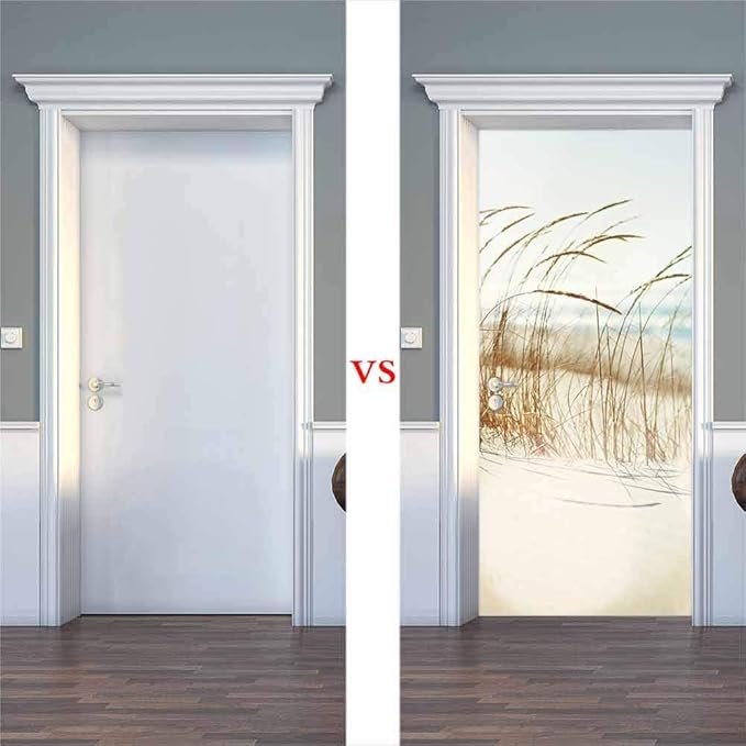 Door Wallpaper Self-Adhesive Door Poster 3D Door Picture - Sylter Dune - Door Film Photo Wallpaper Premium PVC Waterproof Door Sticker Wall Sticker for Bedroom Living Room Door Decoration Stickers 80-VerdiqueGarden