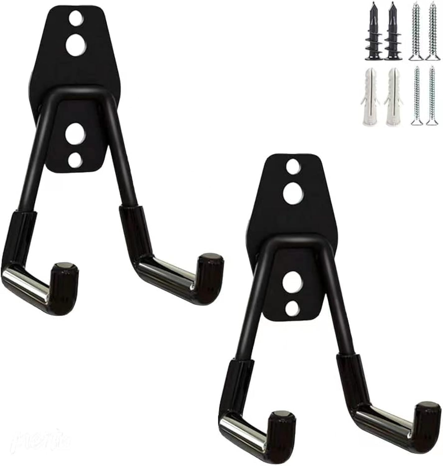 SMARTOLOGY Heavy-Duty Utility Hooks, Wall Hanger, Small 2 Pack, 3 inch Long 2.5 inch Wide, for Garage, Indoor and Outdoor, Ladder Hanger Accessories-VerdiqueGarden