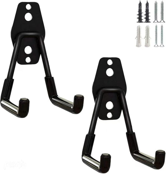 SMARTOLOGY Heavy-Duty Utility Hooks, Wall Hanger, Small 2 Pack, 3 inch Long 2.5 inch Wide, for Garage, Indoor and Outdoor, Ladder Hanger Accessories-VerdiqueGarden
