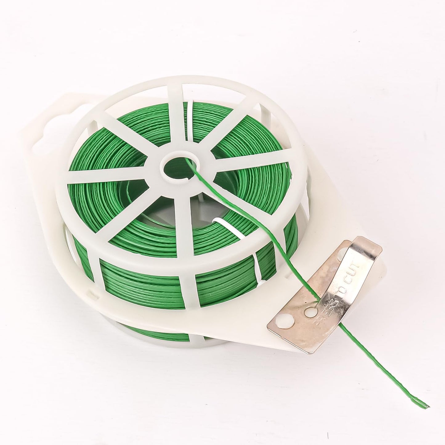 12 PCS Green Twist Ties - Each Reel 656 Feet Multipurpose Garden Plant Cable Ties for Indoor and Outdoor Plants, Green Cable Ties, Reusable Plant Wire for Patio, Lawn and Garden-VerdiqueGarden