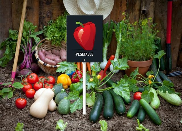 Eveokoki Aluminum Seed & Plant Labels - Plant Markes for Seedlings-Plant Tags for Pots - Garden Signs for Vegetable - Durable Markers for Plants Outdoor Waterproof - Garden Decor for Farmhouse-VerdiqueGarden