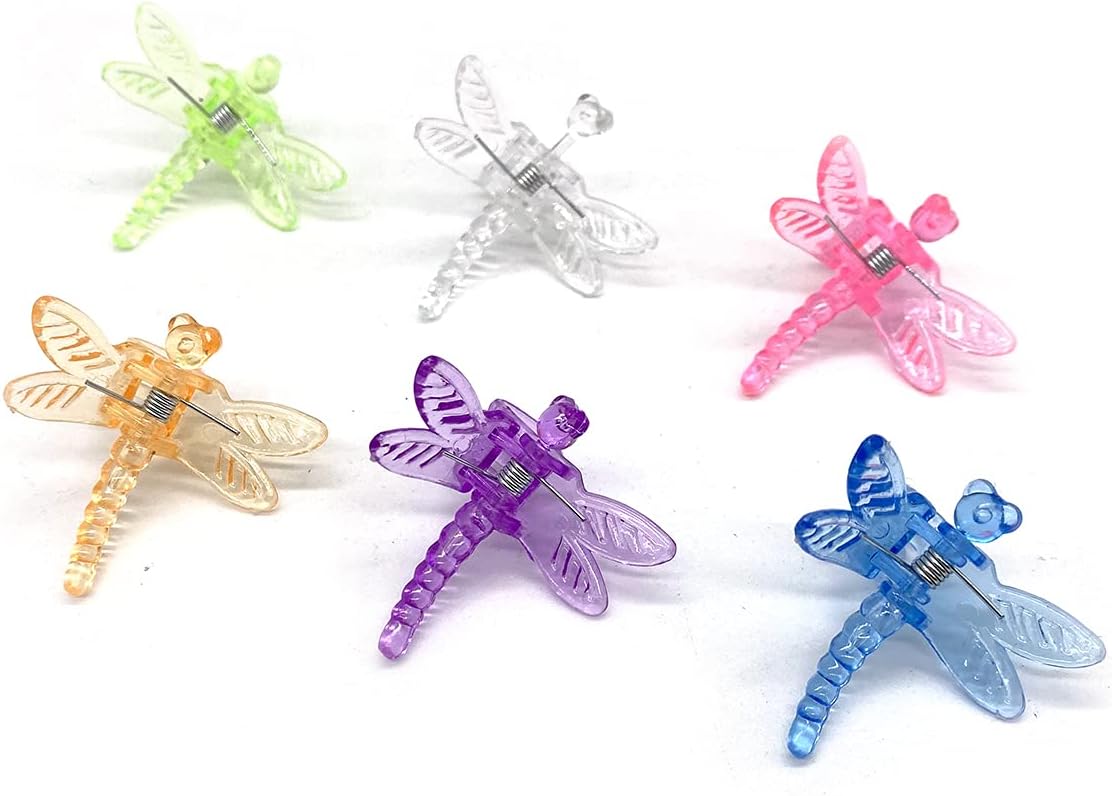 30Pcs Colorful Dragonfly Orchid Clips, Garden Plant Vine Support Clips Flower Clips-VerdiqueGarden