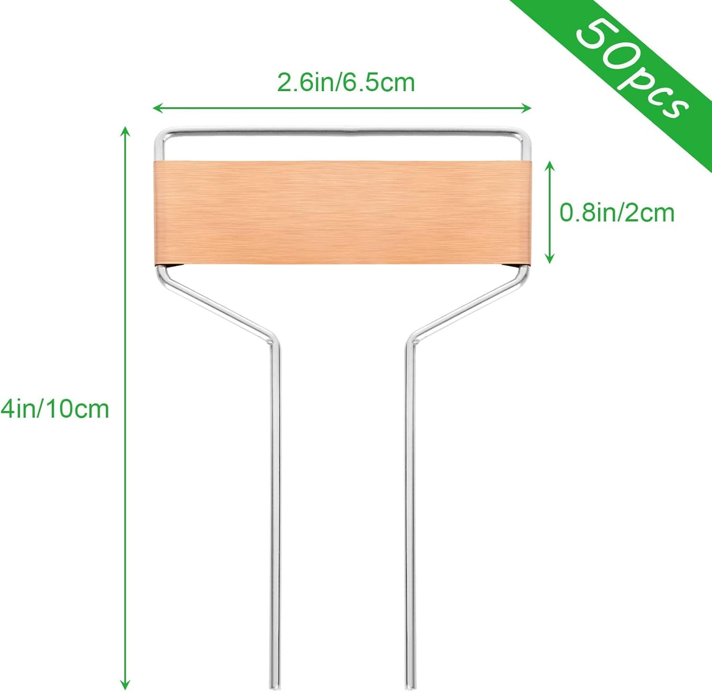 50 PCS Metal Plant Labels Plant Tags 4 Inch Plant Markers For Garden Waterproof Copper Plant Tags Outdoor Garden Label Stakes Reusable Nursery Tags Garden Plant Copper Label For Seedlings-VerdiqueGarden