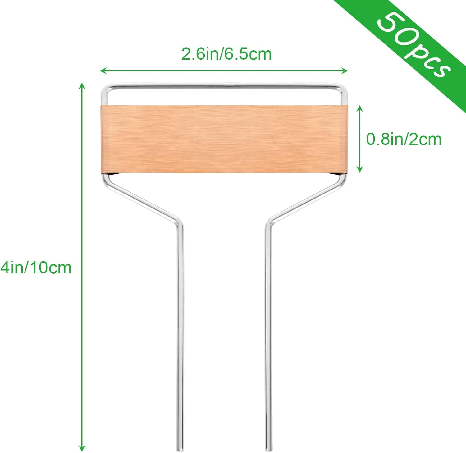 50 PCS Metal Plant Labels Plant Tags 4 Inch Plant Markers For Garden Waterproof Copper Plant Tags Outdoor Garden Label Stakes Reusable Nursery Tags Garden Plant Copper Label For Seedlings-VerdiqueGarden