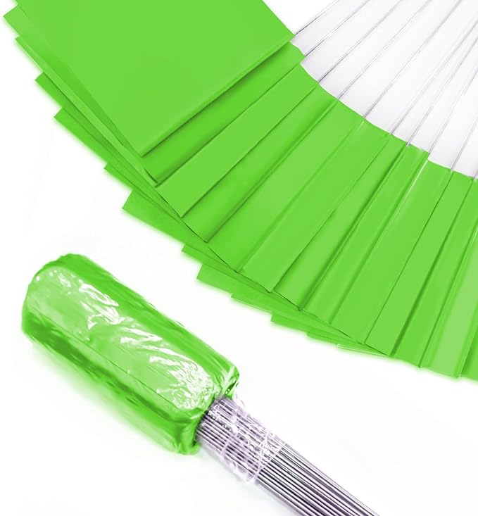 Zozen 100Pack Green Marking Flags, Writable/15x4x5 Inch, Yard Flags for Lawn & Irrigation & Landscape & Sprinkler & Survey & Dog Training.-VerdiqueGarden