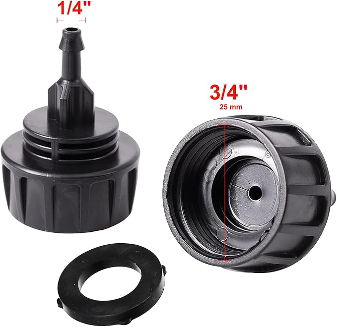 1/4 Inch Drip Irrigation Tubing Fitting to Faucet Adapter Connector, 2 Way Y Splitter for 3/4" Inch Garden Hose to 1/4 Inch Drip Irrigation Hose-VerdiqueGarden