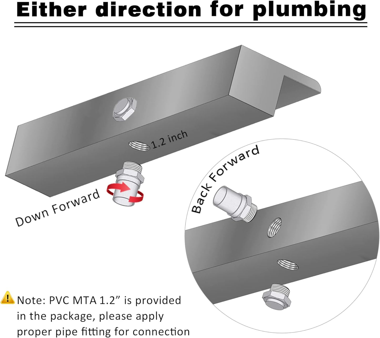 PONDO Pool Fountain, Stainless Steel Waterfall Spillway with Wider Water Flow Platform, Multi-Color LED Light & Spillway Cleaning Kit for Garden Outdoor Decoration (12 inch)-VerdiqueGarden