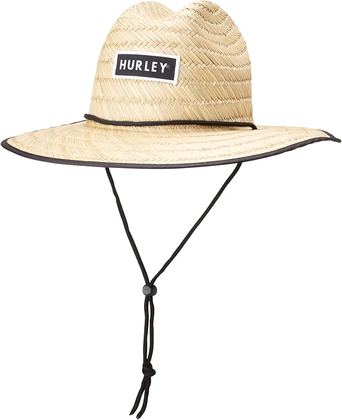 Hurley Men's Straw Hat - Bayside Lifeguard Straw Sun Hat-VerdiqueGarden