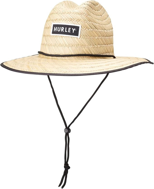 Hurley Men's Straw Hat - Bayside Lifeguard Straw Sun Hat-VerdiqueGarden