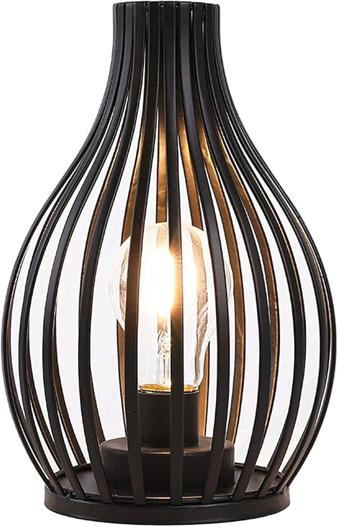 JHY DESIGN Decorations Table Lamp Battery Powered 9.5''High Vase Shaped Cordless Lamp with 6-Hours Timer Feature LED Light Decorative Room Battery Lamp for Indoor Table Garden Party-VerdiqueGarden