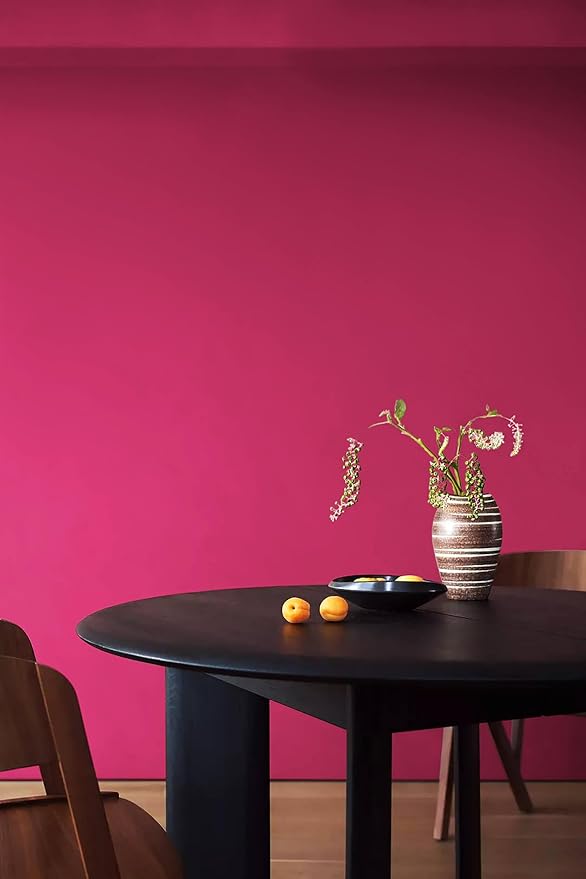 Dimoon 118''x17.7'' Pink Peel and Stick Wallpaper Contact Paper Modern Self Adhesive Wall Paper Removable Renter Friendly Textured Solid Color Shelf Cabinet Vinyl Roll (118''x17.7'',Rose Red)-VerdiqueGarden